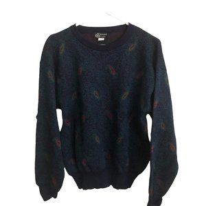 Vintage FR Trippler & Co 100% Wool Men's Size Small Paisley Crew Neck Sweater